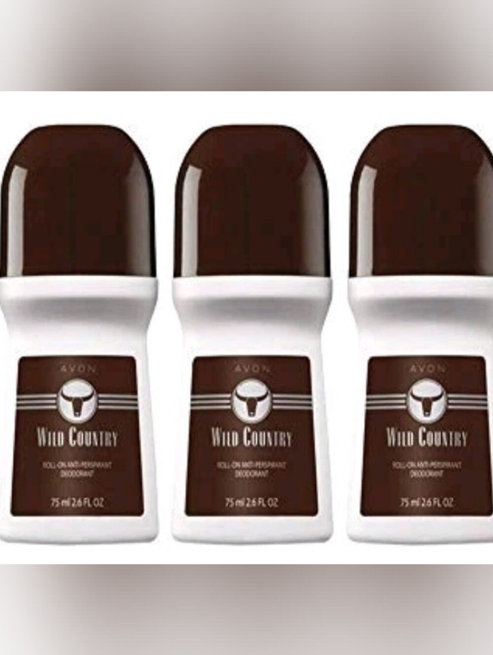 3 X Avon Wild Country Roll On Deodorant 75 ml Each